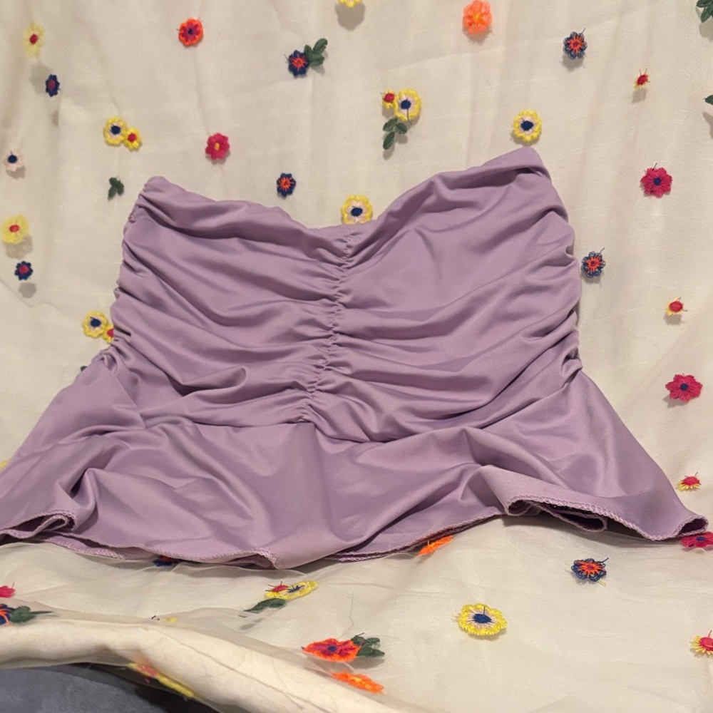 Lavender Ruched Women's Skirt